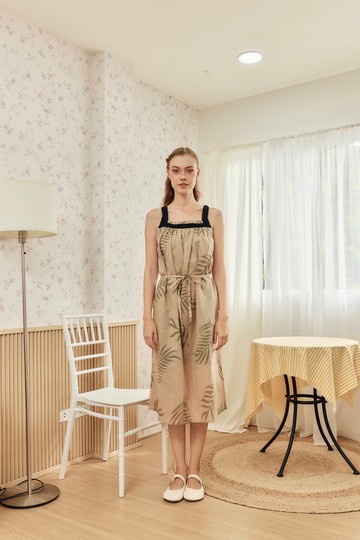 Favor Cotton Linen Strap Dress