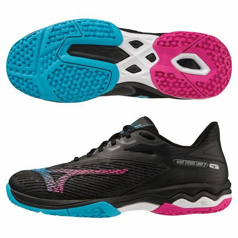MIZUNO - ミズノクレー/人工芝ウエーブエクシードLIGHTWIDE 27 61GB2117 MIZUNO 即納可☆【MIZUNO】ミズノ 【クレー／砂入り人工芝コート