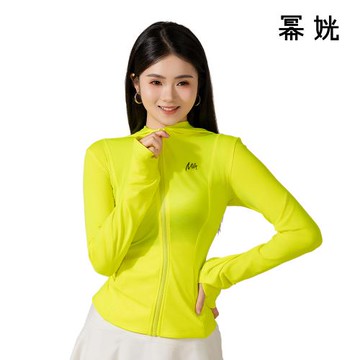 【MG 冪姯】 光波防曬修身瑜珈拉鍊外套 ★黃光 UPF100+抗UV含膠原蛋白+玫瑰精油涼感光波防曬機能布