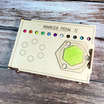 WOOXO 彩繪擦擦筆木盒 11色 台灣