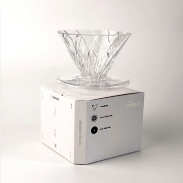 HARIO α 阿爾法 TRITAN 錐形凹肋濾杯-01 - 透明