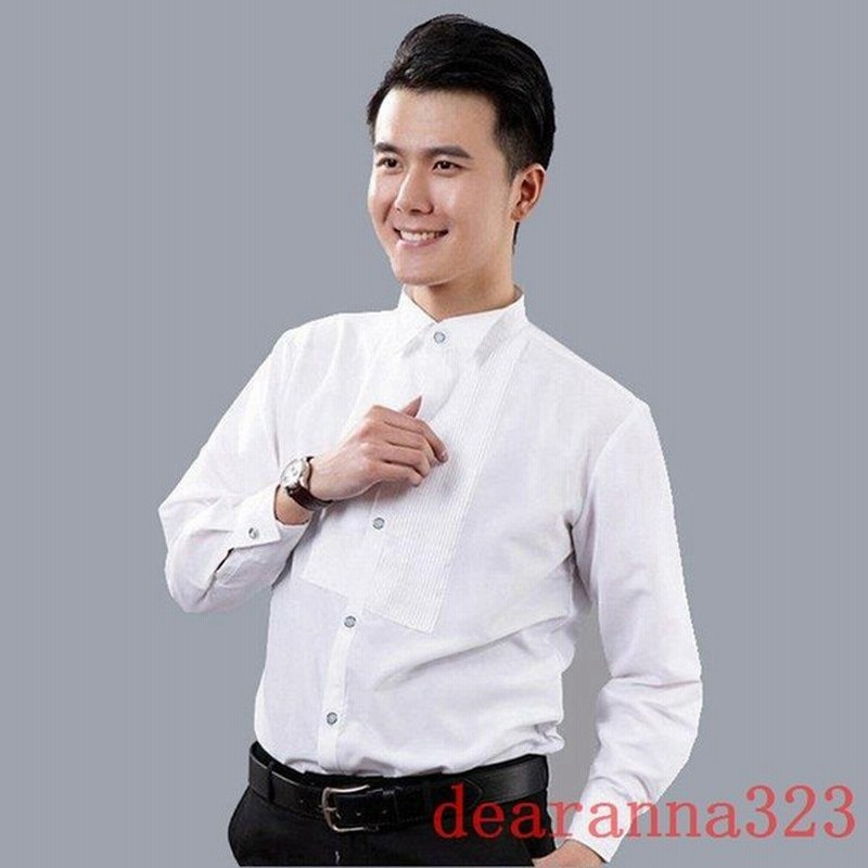 シャツ長袖メンズワイシャツフォーマルウィングカラー礼服ピンタック入り蝶ネクタイ用タキシード用トップスおしゃれかっこいい男性用 通販 Lineポイント最大0 5 Get Lineショッピング