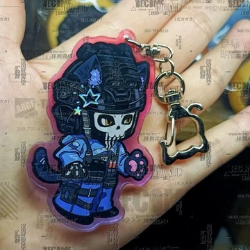 爆款diy自製覆麵係使命召喚亞克力精美鑰匙扣掛件裝飾品拍照打卡