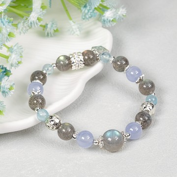 浮游 | 拉長石/藍紋瑪瑙