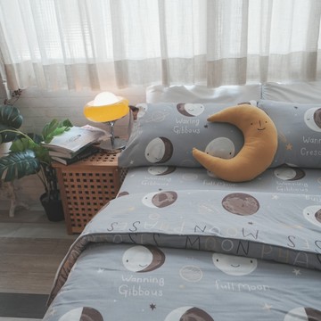 二層紗 時空月球 加大床包三件組 觸感親膚柔軟 台灣製 棉床本舖