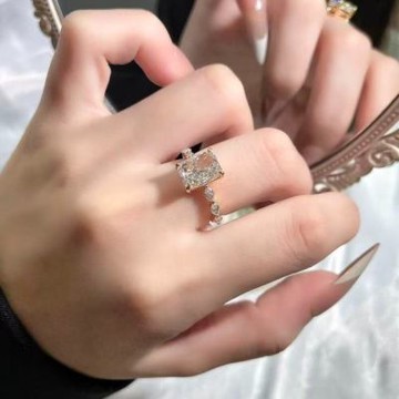 鉅曜 18K 2克拉 IGI 2克拉棱光雷迪恩切割鑽石戒指 D色 VS1 培育鑽石 鑽石  戒指