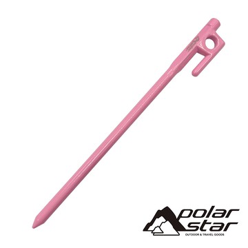 【POLARSTAR】45#鋼製營釘 30cm『粉色』戶外.露營.帳棚.帳篷.天幕帳.炊事帳.客廳帳.堅固好用 P22756