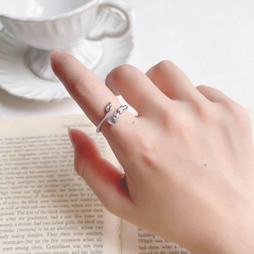 鑽面拉長石925純銀龍設計戒指 可調式戒指