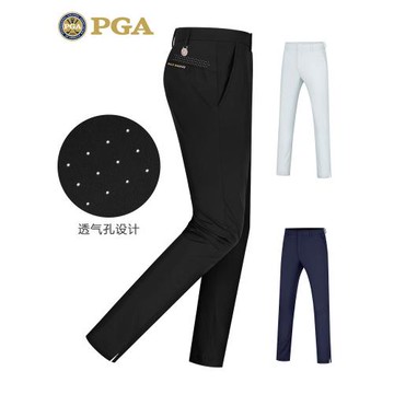 美國PGA 高爾夫褲子男士長褲運動球褲彈力透氣褲子男裝男褲服裝