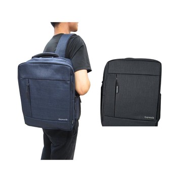 後背包中大容量二主袋+外袋共六層可電腦A4資夾14內筆袋USB+線