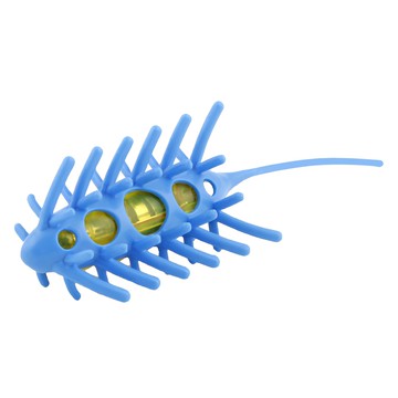 L’chic 震動異形毛毛鼠 趣味逗貓玩具 安全無毒材質  藍色  1個