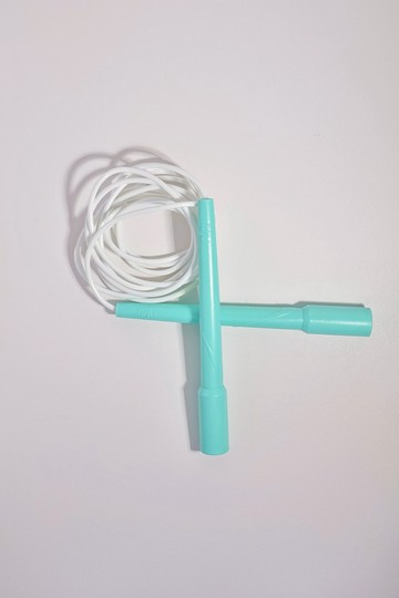 【J3】跳繩 速度繩 3米 (長柄-湖水藍)