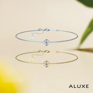 ALUXE 亞立詩 10K金 鑽石手鍊 單鑽 愛完美系列 星光 BR0209