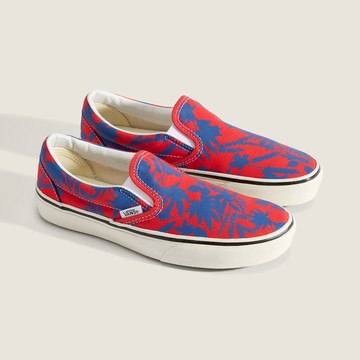 Classic Slip-On 紅色/藍色滑板鞋