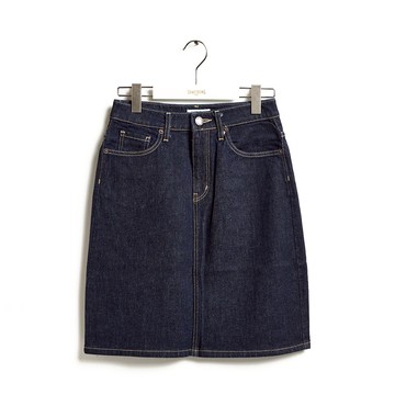 SOMETHING｜女裝｜巴黎袋花水洗丹寧短裙