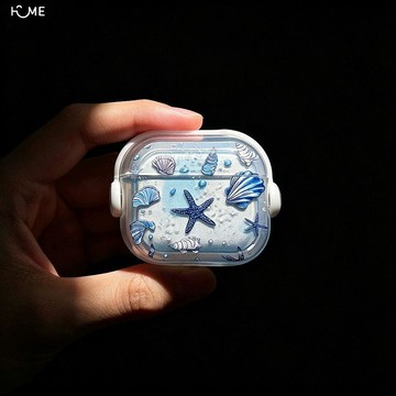 支架殼藍貝殼適用Airpods4/31/2代保護套軟蘋果pro2耳機殼3新3