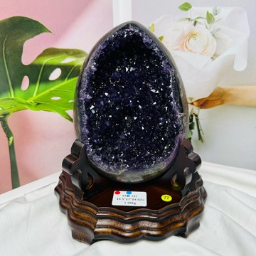 紫水晶簇花🪻97號（2）1.96kg頂級烏拉圭 拋光皮 紫水晶恐龍蛋晶洞ESPa++♥️紫水晶洞 紫晶洞 A3493