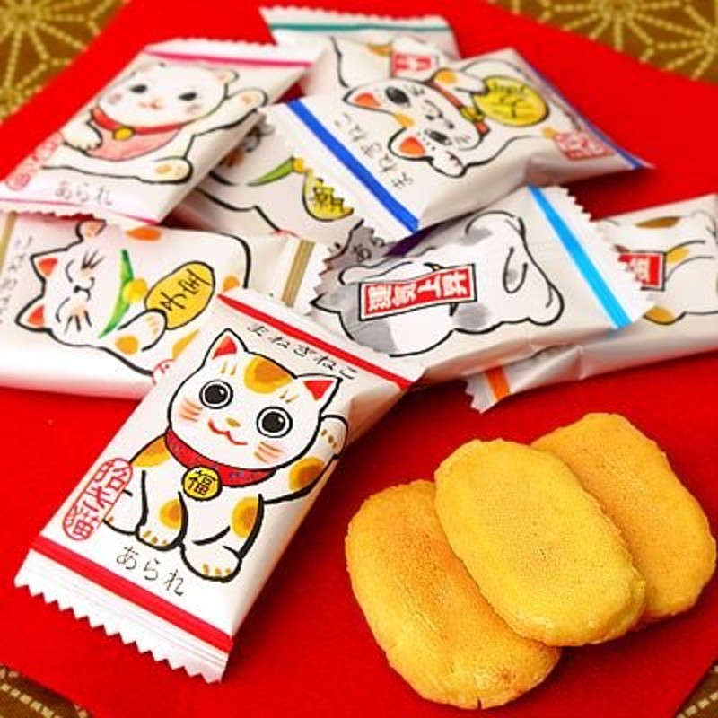 袋入 開運 まねきねこ小判あられ 300g(約135枚入) 駄菓子 19K11 子供会 景品 お祭り 縁日 通販 LINEポイント最大0.5%GET  | LINEショッピング