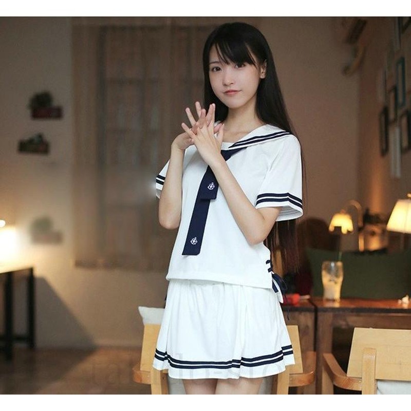 セーラー服 レディース 二点セット コスプレ服 女子高生服 制服