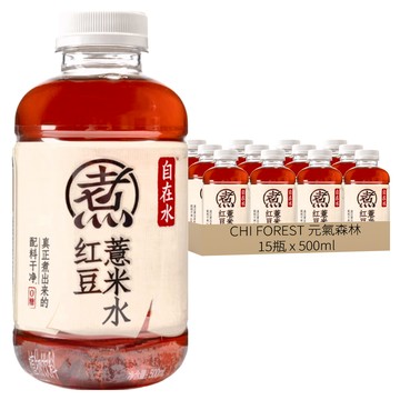 CHI FOREST 元氣森林 自在水 紅豆薏仁水  500ml  15瓶