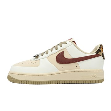 Nike 休閒鞋 Wmns Air Force 1 07 女鞋 米白 酒紅 豹紋 AF1 IM7510-262