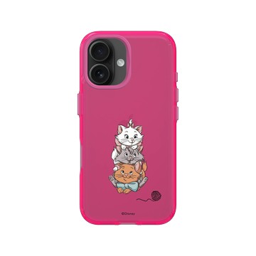 iPhone 16 Clear 粉漾桃 - 迪士尼-經典系列 Disney Classics - 貓兒歷險記 Les Aristochats - Marie, Berlioz et Toulouse