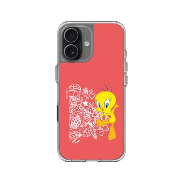 iPhone 17 Clear Case（相機按鈕） 透明 - 樂一通 Looney Tunes - 亂花系列-崔弟