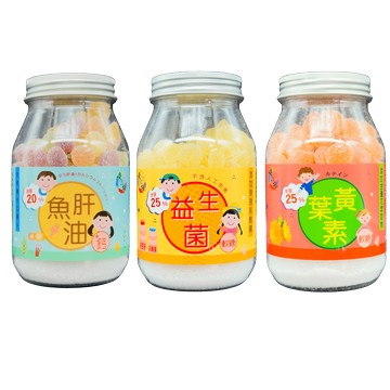 味之棒 葉黃素 / 魚肝油+鈣水 / 益生菌 軟糖 275克/瓶◆德瑞健康家◆