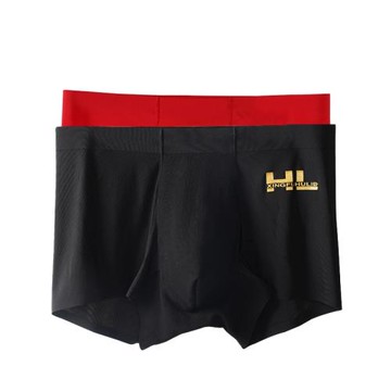 【升級四條】舒夢萱幸福狐貍本命年男士冰絲超薄無痕平角抗菌內褲