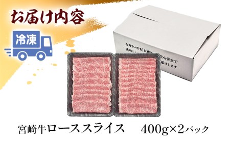 宮崎牛ローススライス 400g×2(計800g)　肉 牛 牛肉