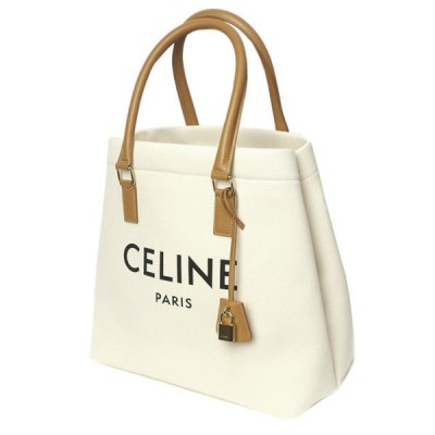 CELINE セリーヌ ホリゾンタル　カバM トートバッグ ナチュラル/タン 19216 2BNZ レディース【美品】約33cmハンドル