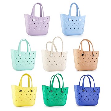 跨境EVA沙灘包洞洞包戶外露營防水大容量收納包大號籃子手提包包