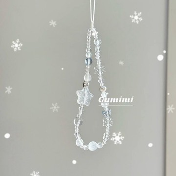 台灣出貨🌟 清透星星雪花冬日掛件 冬季氛圍感 雪花手機鏈 包包掛件 送女友情侶禮物 手鏈條 手機掛繩 手機裝飾 吊飾