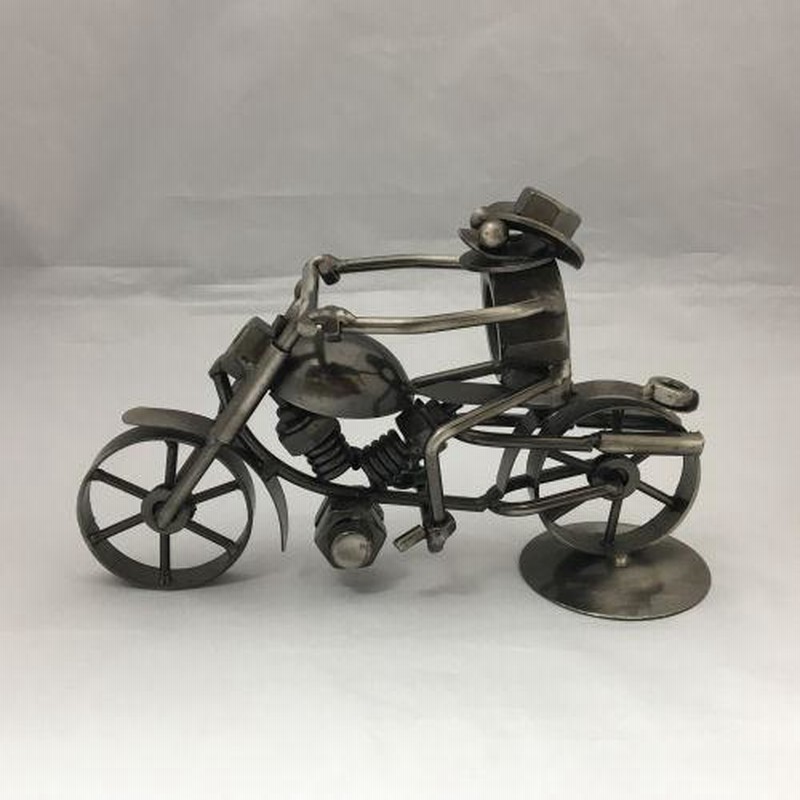 メタルクラフト バイク かえる ジャンクアート 金属アート 鉄 bike カエル ボルト ナット インテリア雑貨 置物 おみやげ ギフト |  LINEショッピング