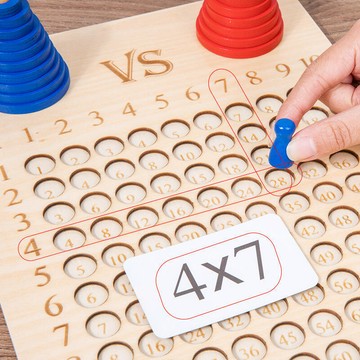 國小生乘法棋盤板運算錶對戰桌遊益智教具孩童早教九九乘法口訣錶
