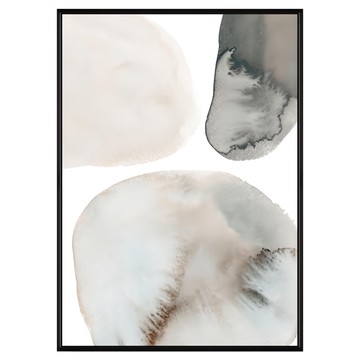 菠蘿選畫所 抽象畫 三圓 APAD3408B 掛畫  40 x 30cm  黑色