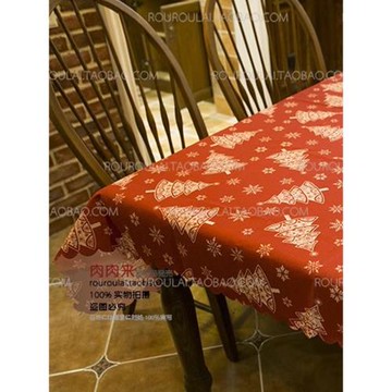 圣誕節桌布背景布窗簾布耶誕節美式鄉村復古臺布裝飾北歐餐廳氛圍