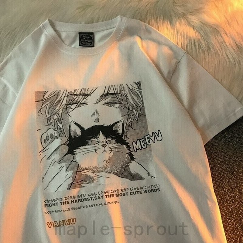 アニメ男子ニャン子イケメンtシャツ 原宿地雷系 病みかわいいアニメ 通販 Lineポイント最大get Lineショッピング