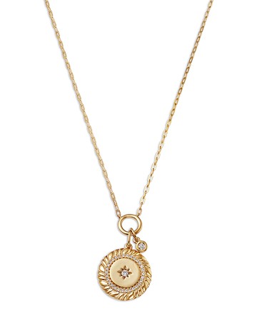 Bloomingdale's Diamond Multiple Charm Pendant Necklace in 14K Yellow Gold, 0.25 ct. t. w.