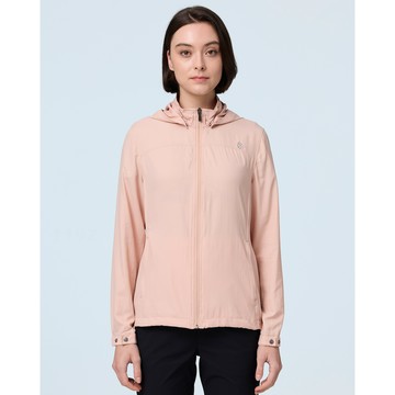 【WILDLAND荒野】女彈性透氣抗UV輕薄外套紅星塵