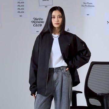 CACO-鯊魚臂章風行外套(三色)-男女共穿【J1NA008】