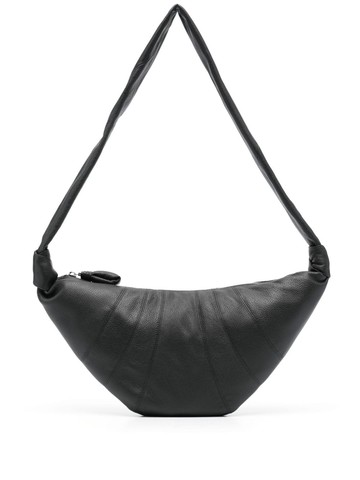LEMAIRE - medium Croissant leather bag - unisex - Leather/Cotton - One Size - Black