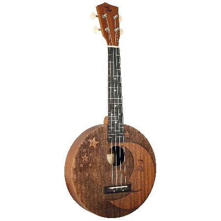 Eddy Finn EF-MOON Moon Ukulele Guitar44; Open Matte