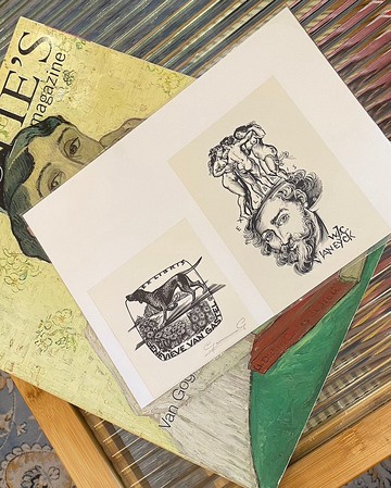 比利時藝術家 GAUDAEN, Gerard - Ex-libris - 藏書票 - 版畫