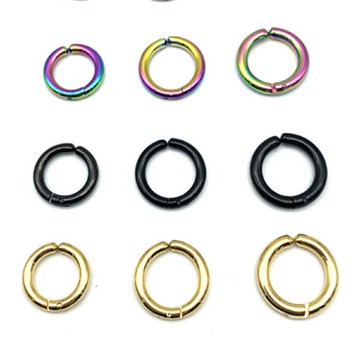 耳環 圓圈耳環 台灣出貨 不易過敏材質  鈦鋼耳環 圓環耳環 免耳洞 夾式耳環 耳骨夾 耳夾 不銹鋼 金屬 滿額免運費