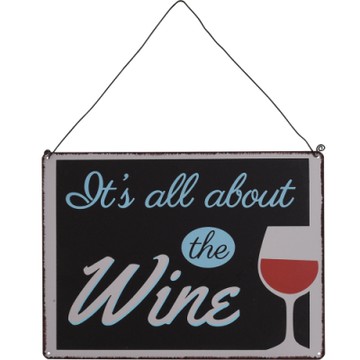 《Rex LONDON》復古鐵牌掛飾-於酒與你23cm-- 吊飾 居家裝飾