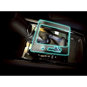 SKODA KAMIQ_SCALA 排檔飾板碳纖維保護貼_小馬汽車工坊