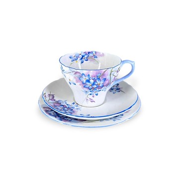 Shelley - 13634 Blue Spray 藍色小花 茶杯組