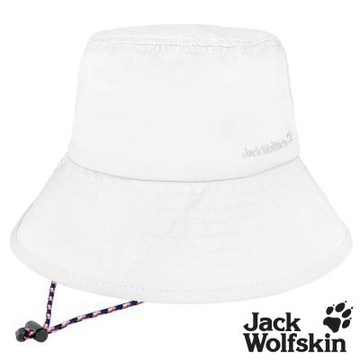 【Jack wolfskin 飛狼】透氣網頂漁夫帽 遮陽帽『亮白』