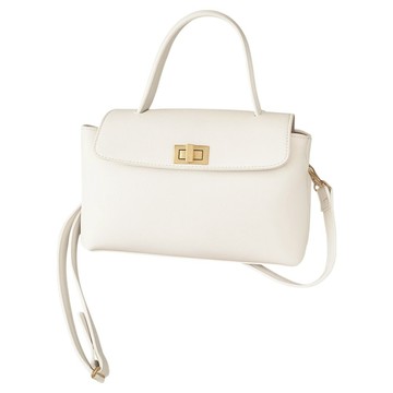 MDMS 法式復古手提小方包  白色  小